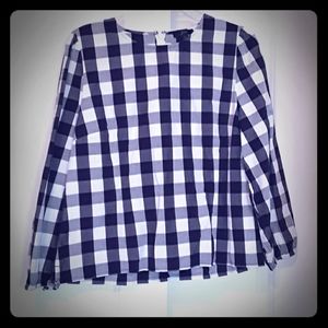 J.Crew Buffalo Plaid top